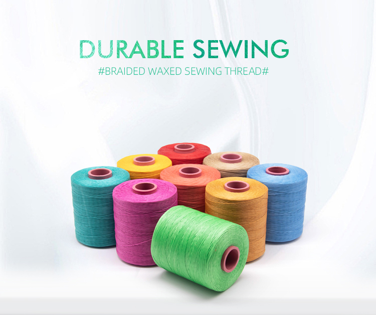 Spun Yarn Type Waxed Thread for Bracelets High Breaking Strength Polyester Sewing Thread