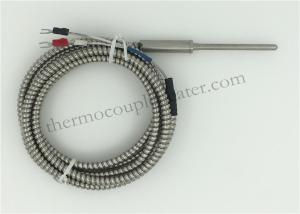China J Type Thermocouple Temperature Sensor With Flexible Armored Cable 1.5m wholesale