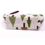 Plane Printing Makeup Canvas Bag , Toiletries fabric zipper bag Cartoon Plant
