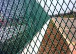 Powder Coated Expanded Metal Fence Panels , Diamond Shape Metal Mesh Anti Rust