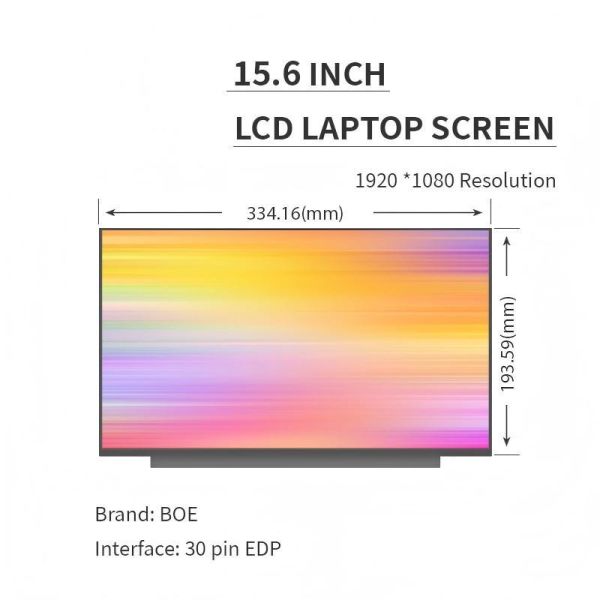 15.6" FHD Laptop Screen eDP LCD Display Panel 1920x1080 For Notebook Computers