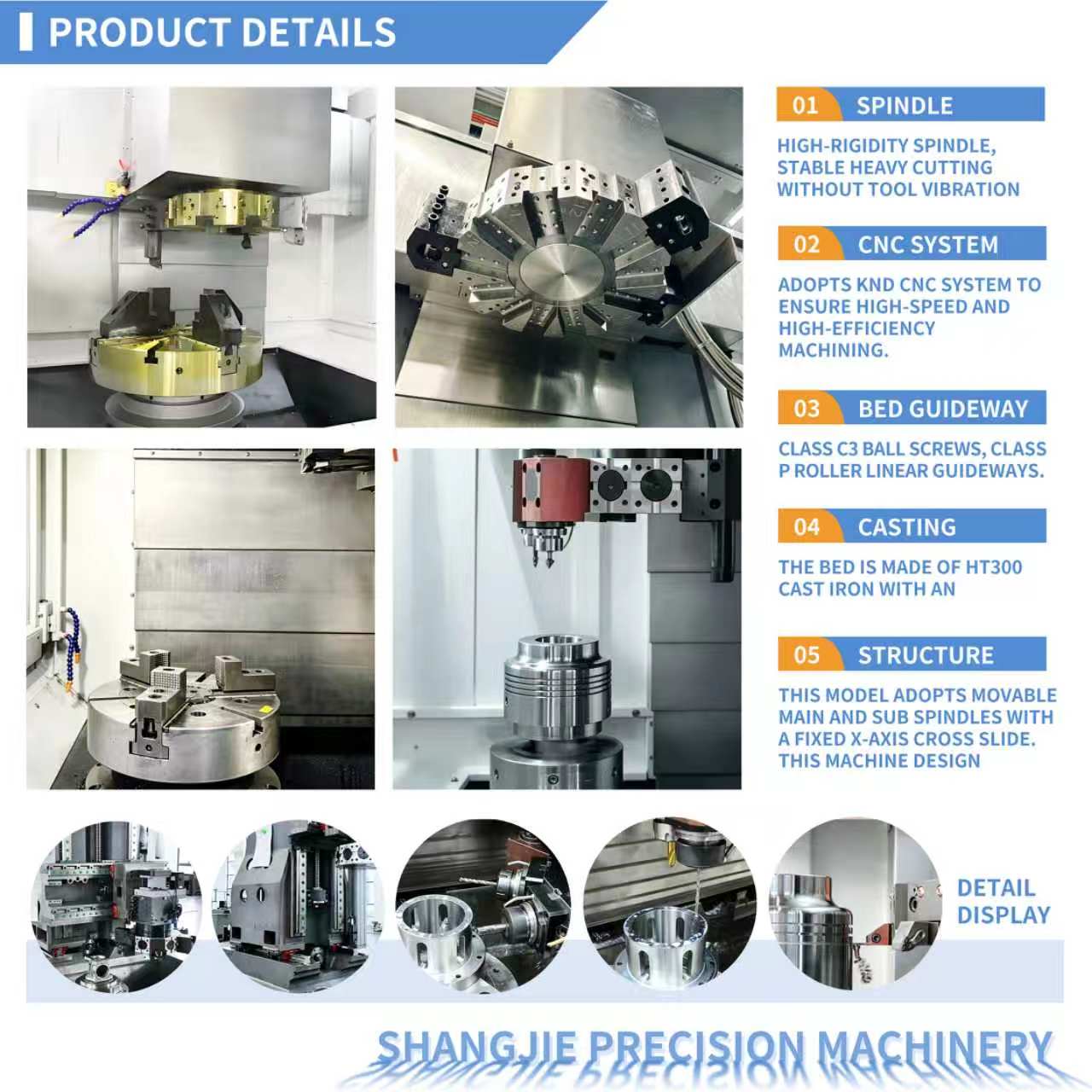 Precision Cnc Vertical Turning Center Machine VTL600