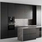 Customized Modern Modular Matte Lacquer Finish Kitchen Cabinet For Apartment