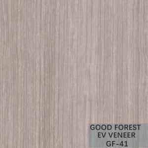 China Apricot Silver Wood Veneer Wallpaper Engineered Vertical Grain on sale