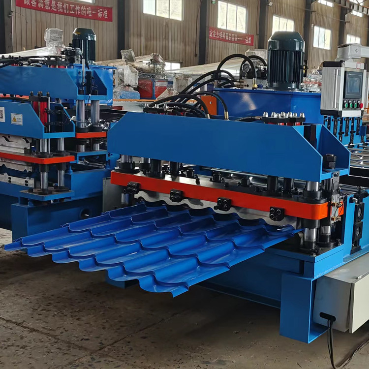 Automatic Metal Steel Glazed Tile Forming Machine For Building Materials Machinery