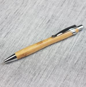 China China factory supply wooden pen eco-friendly slim wooden ball pen with metal clip on sale
