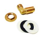 Lead Free 90 Degree Brass Elbow With 1/2″ BSP Wide Flange Brass Tap Back Nuts