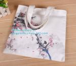 College student's bag custom logo large space plain canvas tote bag,Promotional