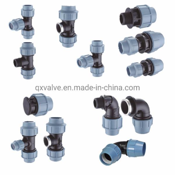 PP Products Valves and Pipe Fittings Water Supply with 201 Oring Customization