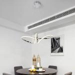 Led Chandelier For Dining Room Kitchen Bar Shop AC 90-260V Modern Matte Black