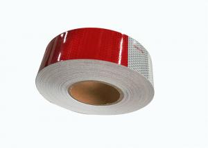 China Red And White Retro Adhesive Reflective Tape For Vehicles  , Reflective Marking Tape wholesale