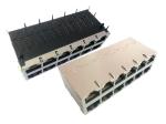 2x6 POE RJ45 Jack 6μ″ Gold Plating Gigabit Speed -20-70 Degree Working
