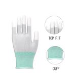 13G Gauge Nylon Knitted Glove PU Smooth Coating On Palm Worker Safety Gloves