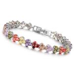Multicoloured Cubic Zirconia Tennis Bracelet for Women Wedding Jewelry