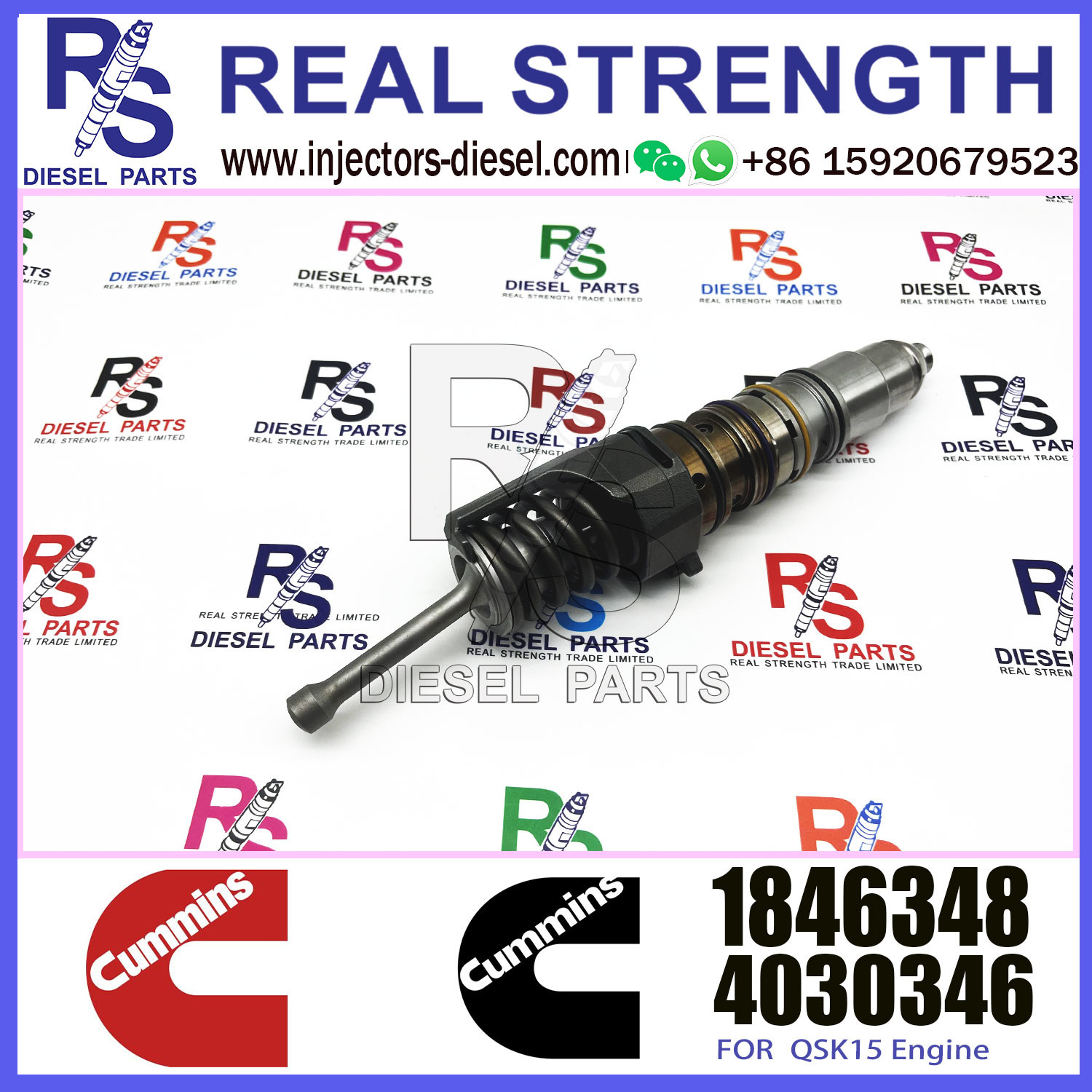 Common Rail Fuel Injector 3766446 5634701 4088725 4903455 1846348 For QSX15 ISX15 Engine