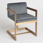 Custom Made Commercial Restaurant Chairs With Metal Frame And Armrest