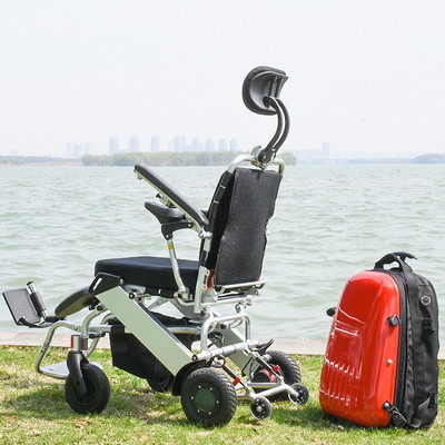 PU Tyre Portable Foldable Electric Wheelchair 220.46LB Load Lightweight For Handicapped
