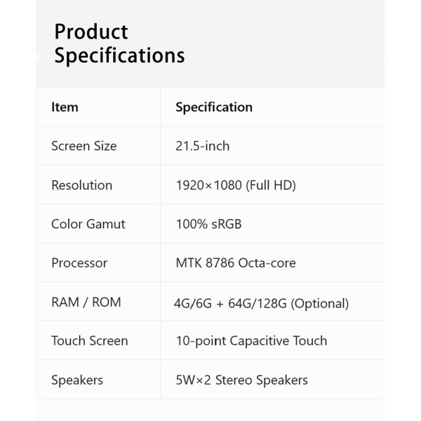 MJK 27-Inch Smart Android TV LCD Capacitive Touch Screen OEM Animation Support for Self-Service Business Retail Store Use