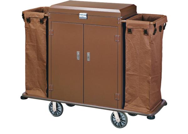 Small Housekeeping Carts For Hotels / Room Service Equipments with 2 Heavy Duty