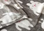 Korean Style Children Soft Throw Blanket Flannel Blanket Rotary Printing Rabbit