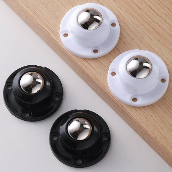 4 Pack Self Adhesive Stainless Steel Rollers Low Profile Swivel Furniture Caster