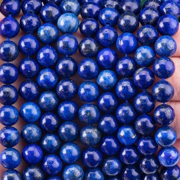 8mm Dark Lapis Lazuli Gemstone Beads Healing Crystal Stone Beads For Jewelry