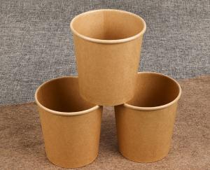 China Thickened Disposable Paper Soup Bowls Take Out Porridge Cup With Lids wholesale