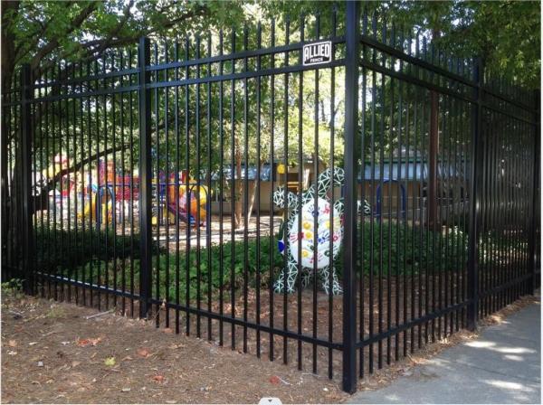 6063 Pvc Coated Removable Decorative Aluminium Fencing Black Color For Swimming