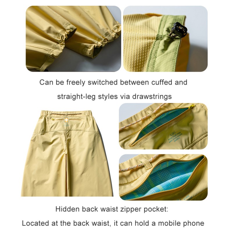Custom Men's Outdoor Cargo Pants High Windproof Quick Dry Breathable Loose Fit Drawstring for Hiking Streetwear OEM ODM