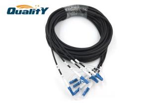 China Armored Fiber Optic Cable G652D G657A 4 Core LC UPC To LC UPC / Armored Fiber Optic Cable Single Mode wholesale