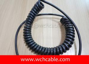 China UL Spiral Cable, AWM Style UL20327 24AWG 4C VW-1 105°C 300V, PVC / TPE wholesale