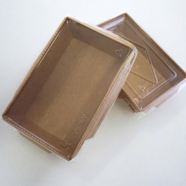 Disposable Biodegradable Food Container Kraft Lunch Box Rectangular 500ml -
