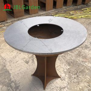 China Corrosion Resistant Corten Steel BBQ Grill Outdoor Charcoal Grill Rusty Red wholesale
