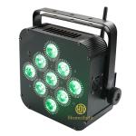 9PCS 18W WiFi RGBWA UV DMX Uplights Wireless Battery Powered LED Par Lights