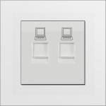 UK standard Multimedia Wall Socket , Data Socket Outlet Rj45 CAT 5 / 6