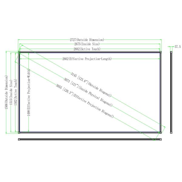 120 inch Infrared Interactive Whiteboard for bigger size Classroom Meeting Hall