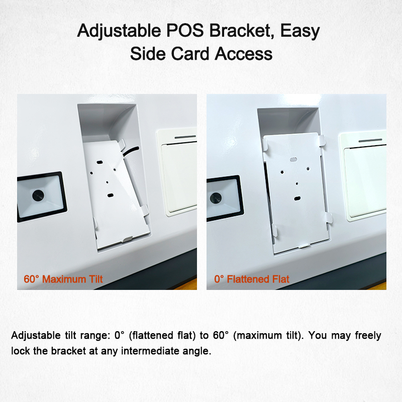 32 Inch Dual Screen Self-Service Kiosk with PCAP Multi Touch and Adjustable Bracket POS System