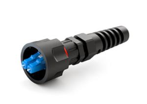 China APC ODLC duplex Fiber Optic Connector with UPC Polishing / Black Boot wholesale