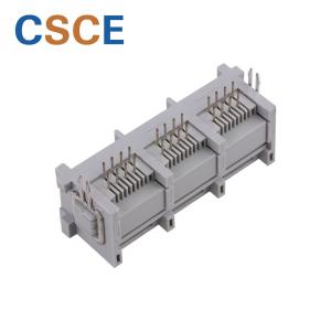 China 90 Degree RJ45 Multi Port 3 Port Ethernet Jack 5225 Series Rated Voltage 125V wholesale