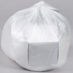 7 Gallon 6 Micron 20" x 22" Plastic Garbage Bags, HDPE Material White Colour