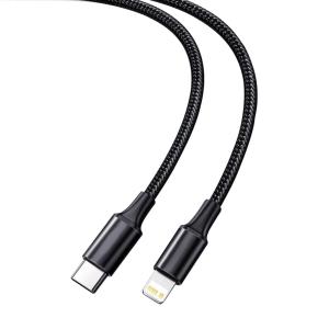 China Black Color USB Fast Charging Cable With Nylon Braided Cover 10Gbps Transfer Speed wholesale
