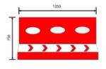 Rotational Molding Products Road Barrier 1350x750mm 3 Holes