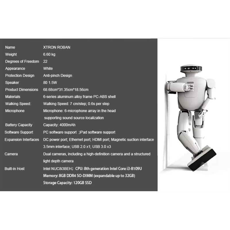 Foxtechrobot XTRON ROBAN Bionic Humanoid Intelligent STEM Programmable Secondary