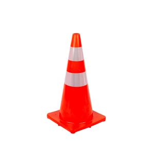 China 28inch Durable High Visibility Orange PVC Road Cone Wide Body wholesale