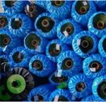 Soft Safe Harmless Colorful Artificial Grass / Blue Fake Grass Synthetic Lawn