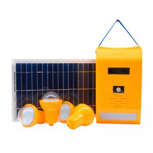 China LiFePO4 Battery With 4 Bulb Portable Solar Lighting System Phone Charger Power Station wholesale