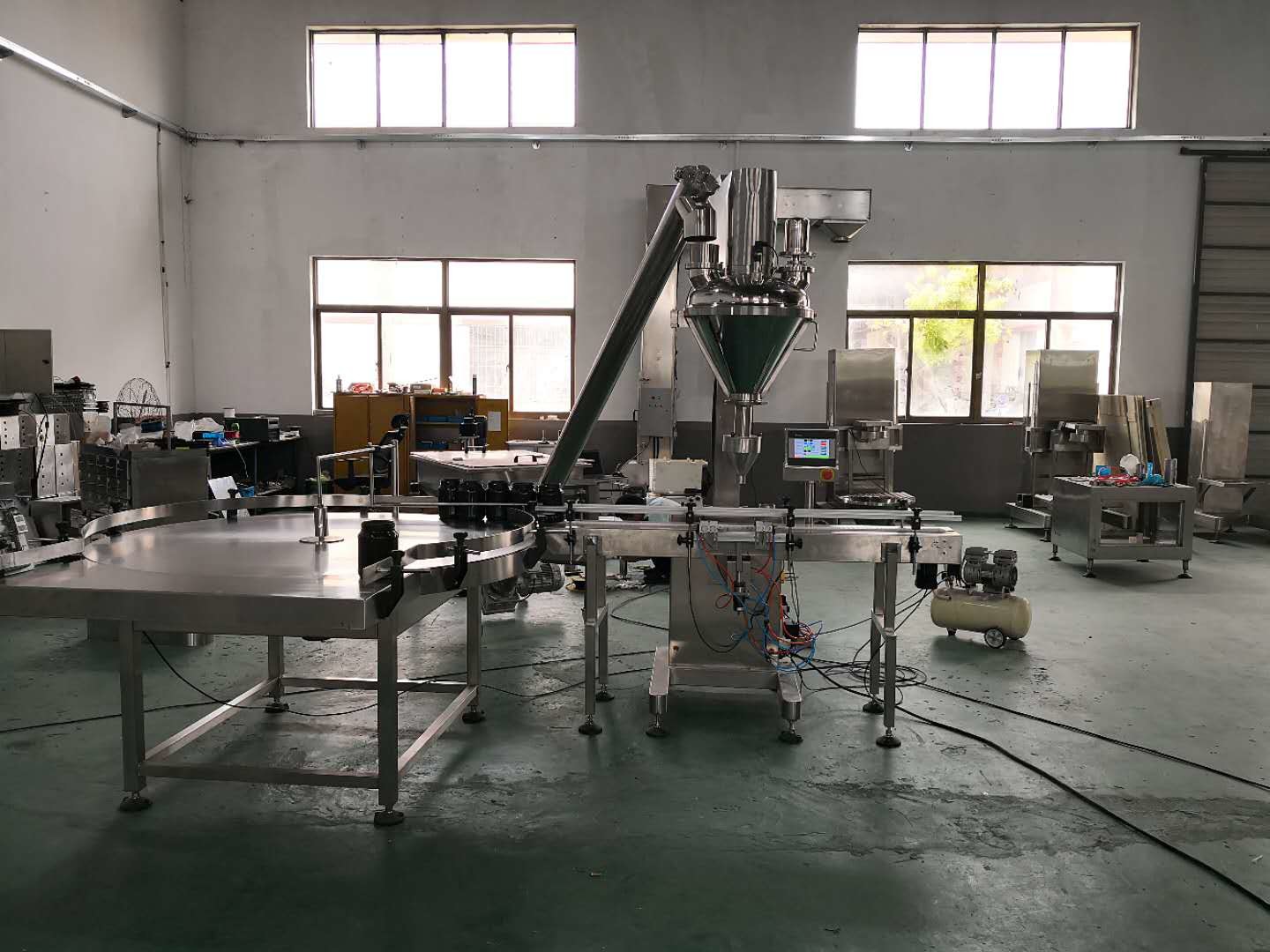 3 Phase Spice Packing Machine , Auger Powder Filling Machine For Jar / Bottle