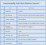 HOMEKA Angled Spout Single Lever Kitchen Faucet Kitchen Sink Extendable Tap