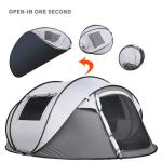 280*200*130CM Grey Waterproof PU2000MM Coated 190T Polyester 4-Season Pop Up