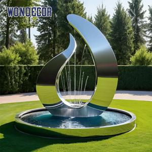 China Outdoor swimming pool metal decoration abstract geometric musical symbols stainless steel sculpture wholesale